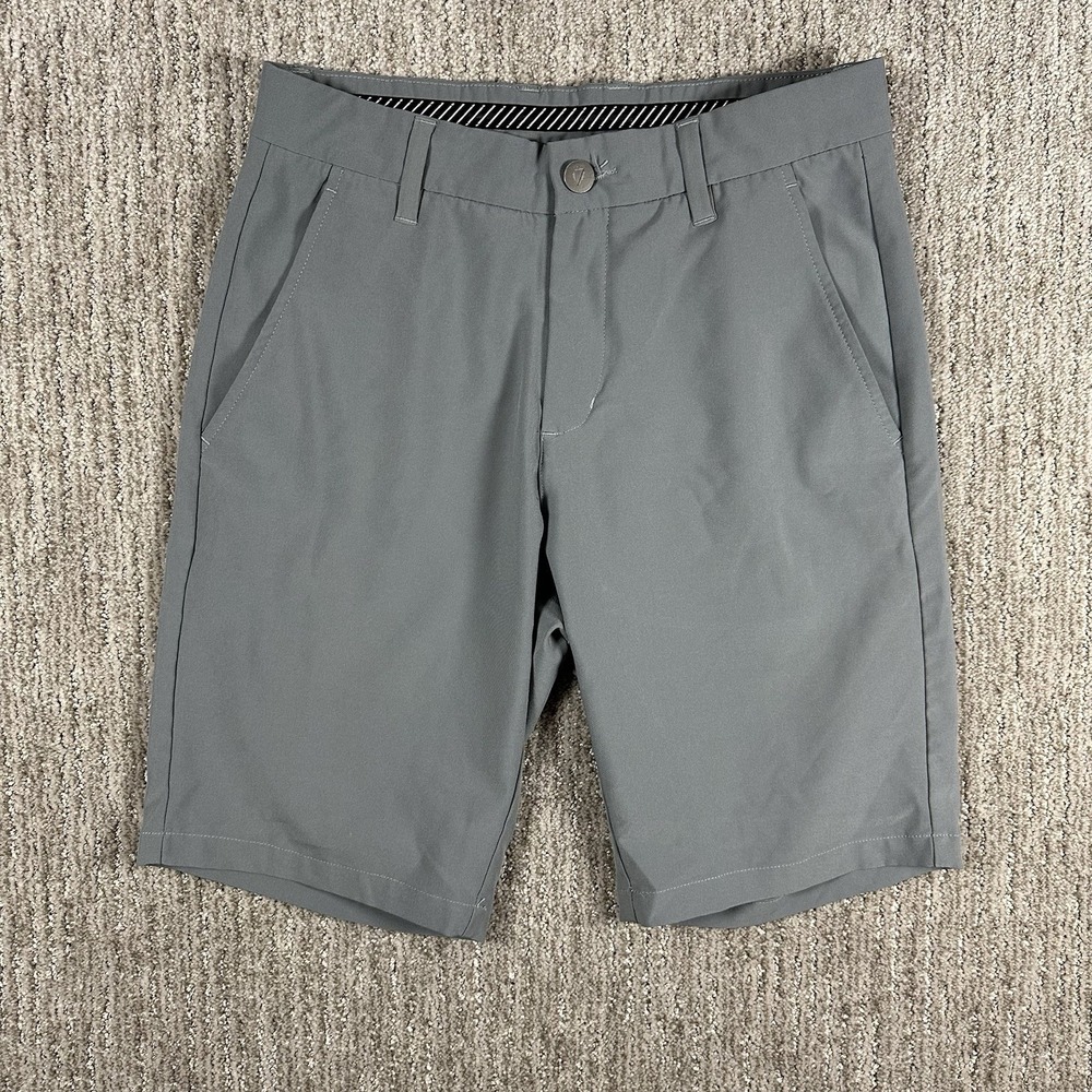 Primo Golf Shorts Mens 28 Gray 9" Inseam Slim Flat Front